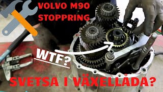 Svetsar 3ans stoppring på Volvo M90 växellåda