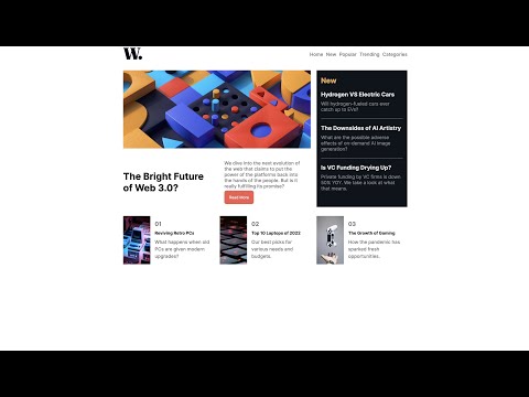 News Homepage - Frontend Mentor | Javascript | HTML | CSS