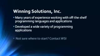 WSI - Custom Programming Services and App Support