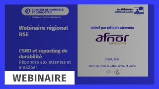 RSE : CSRD ET REPORTING DE DURABILITÉ