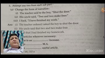12TH ENGLISH SOLVED GRAMMAR SECTION|MARCH 2020 SET C|BSEH BHIWANI|