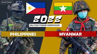 Philippines vs Myanmar Military power Comparison 2022 [Tank-Aircraft-Fleets]