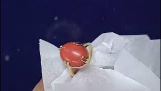 Beautiful japanese coral ring 22k gold for more details please contact  916397585969🙏