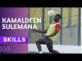 Kamaldeen sulemana sleek skills dribbles  ball juggling at black stars training