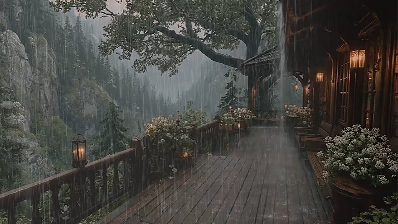 Rainstorm with Gentle Thunder 🌧 Sleep Sounds for Peaceful Rest