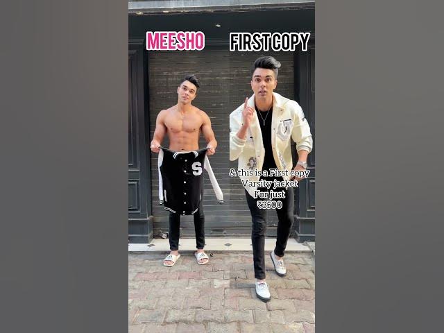 Meesho vs first copy #varsityjacket #meesho #firstcopy #jacket #dailyshorts #winterfashion #styling