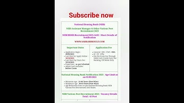 #National housing bank#Assistant manager #other various post #NHB#shorts