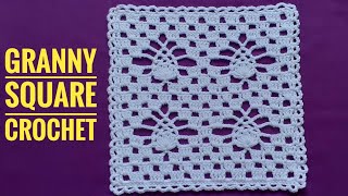 PRECIOSO GRANNY SQUARE TEJIDO a CROCHET/CUADRADO A GANCHILLO/Square de Crochê/How to Granny Square