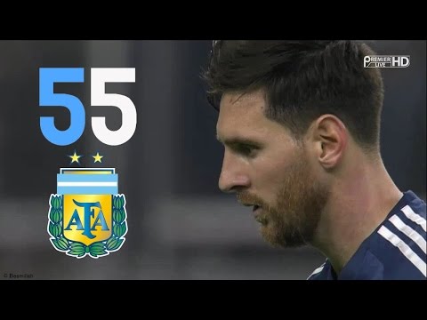 أحلي أهداف الاسطورة الارجنتينية ليونيل ميسي مع منتخب الارجنتين 55 هدف بجودة عالية 