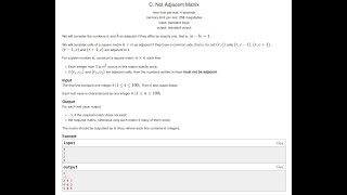 #C. Not Adjacent Matrix solution (Bangla) | Codeforces Round #719 (Div. 3)
