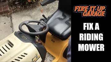HOW TO FIX THE STEERING ON CUB CADET RIDING LAWN MOWER- STEERING GEAR REPAIR REPLACE TRACTOR