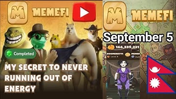 My SECRET to Never Running Out of Energy | Memegirls | Memefi Video Code Today 8 September