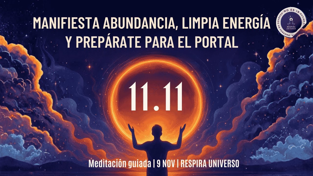 EL AGUA TE ABRE EL PORTAL 11:11 💧✨ | Meditación para Purificar, Soltar y Elevar tu Energía (9 NOV)