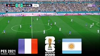 FRANCE vs ARGENTINA | World Cup FINAL 2026 | 12 July 2026 | Live SIMULATION PES 2021 Gameplay screenshot 1