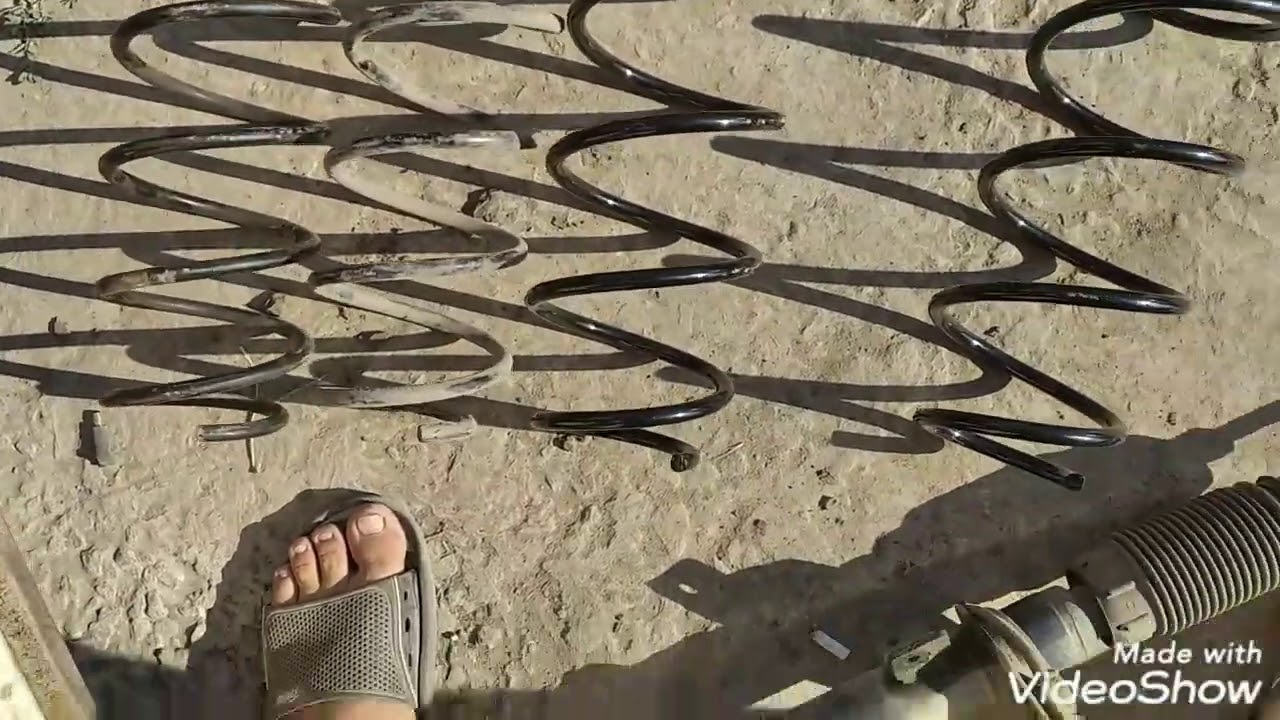 Замена передних пружин Фиат стило - YouTube