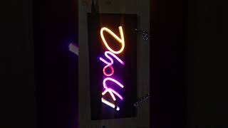 neon lights craft 👍 #art #led #neon #calligraphy #lettering