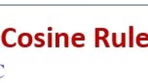 Cosine rule - OL - Math - edexcel