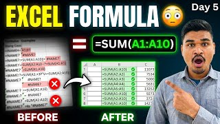Excel Formulas &amp; Functions Explained 😳 | SUM, AVERAGE, IF (Day 5 Course)