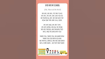Thumbnail of Bye-bye my school | Kindergarten Graduation Song | Kids, Nature & The World  #graduationsongforkids