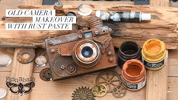 Old Camera Makeover with Rust Paste - Finnabair FB Live upload