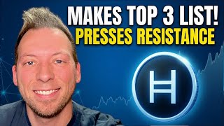 HEDERA - HBAR Makes Top 3 List! Built For the Future! Presses Resistance!
