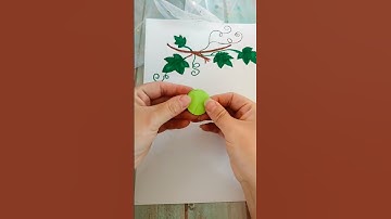 🍇 DIY 3D Grapes Drawing – Juicy Purple & Green Art! ✨ #diycrafts #artandcraft #learncrafting