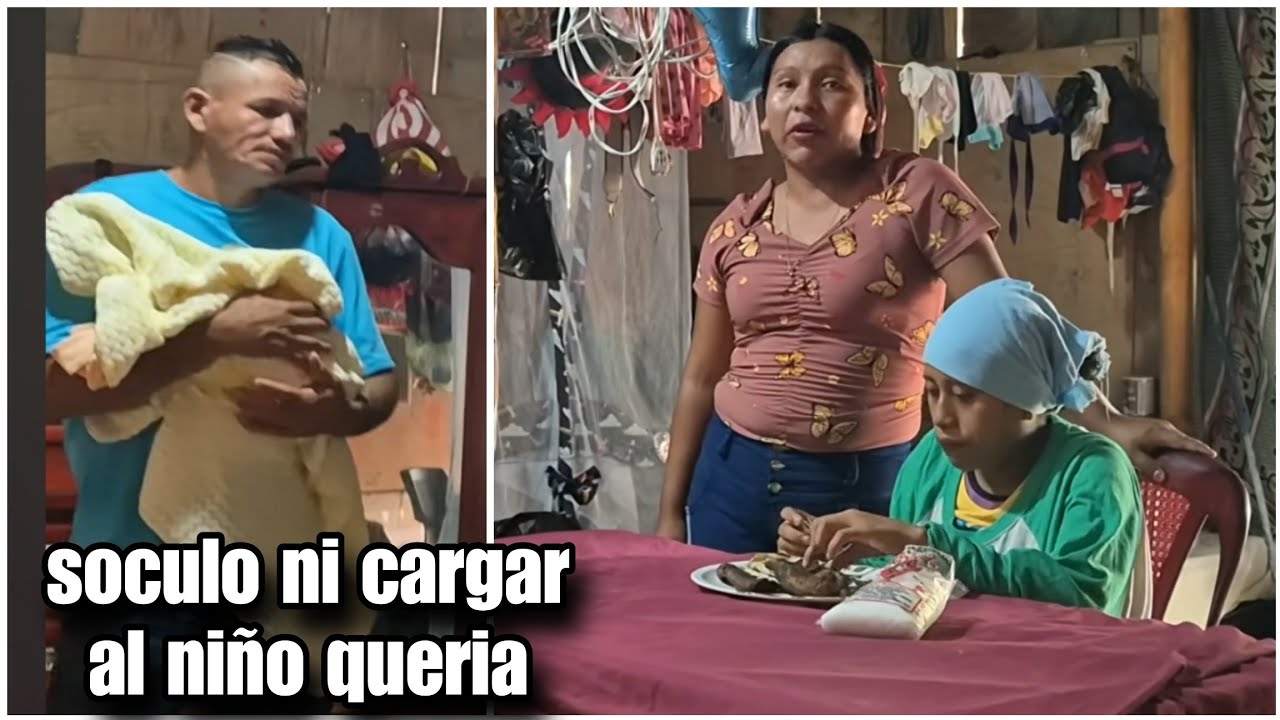 Soculo con mala gana Cargo a bebe/Ya se dio cuenta que el niño no se parece a el en nada😱