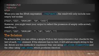 Can lxml.xpath Convert td/ to ""? Here’s How to Do It!