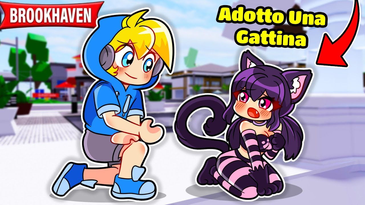 AIUTO una GATTINA FERITA su BROOKHAVEN ROBLOX