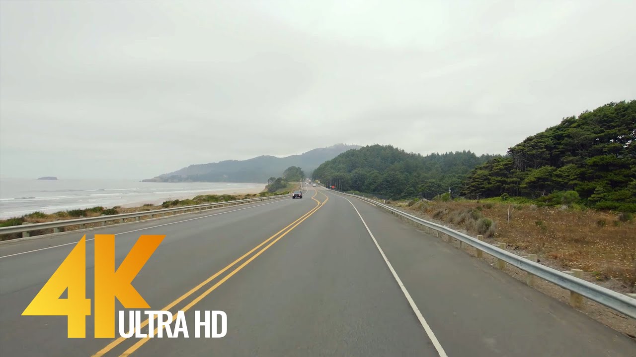4K Scenic Drive - US Route 101, Pacific Coast, Oregon - 3 Hour of Road Drive with Relaxing Music