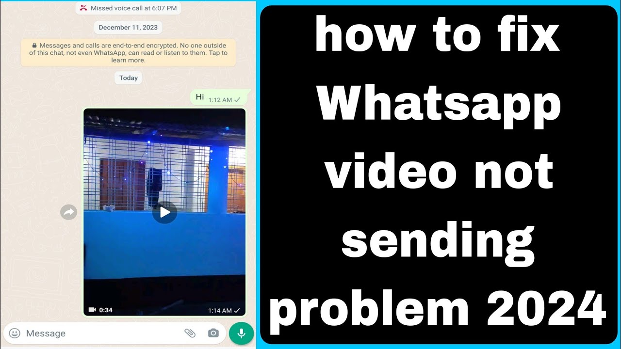 how to fix Whatsapp video not sending problem 2024 | whatsapp video ...