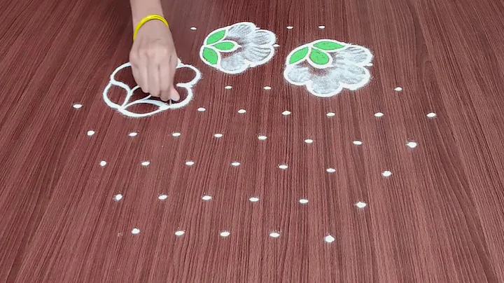Simple Flower Rangoli Designs | 9x5 Dots Daily Flower Kolam Designs |Latest & Easy Muggulu With Dots