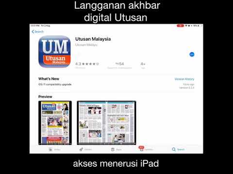 Akses akhbar digital percuma UTUSAN menerusi iPad