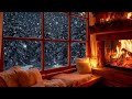 Quiet Snowfall Winter Jazz ❄️ Cozy Fireplace Ambience for Work Focus &amp; Mental Ease