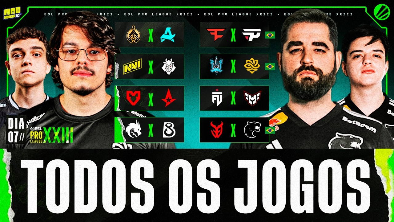 ESL PRO LEAGUE SEASON 23 STAGE 2 (DIA 02) - TODOS OS JOGOS - COMPLETO
