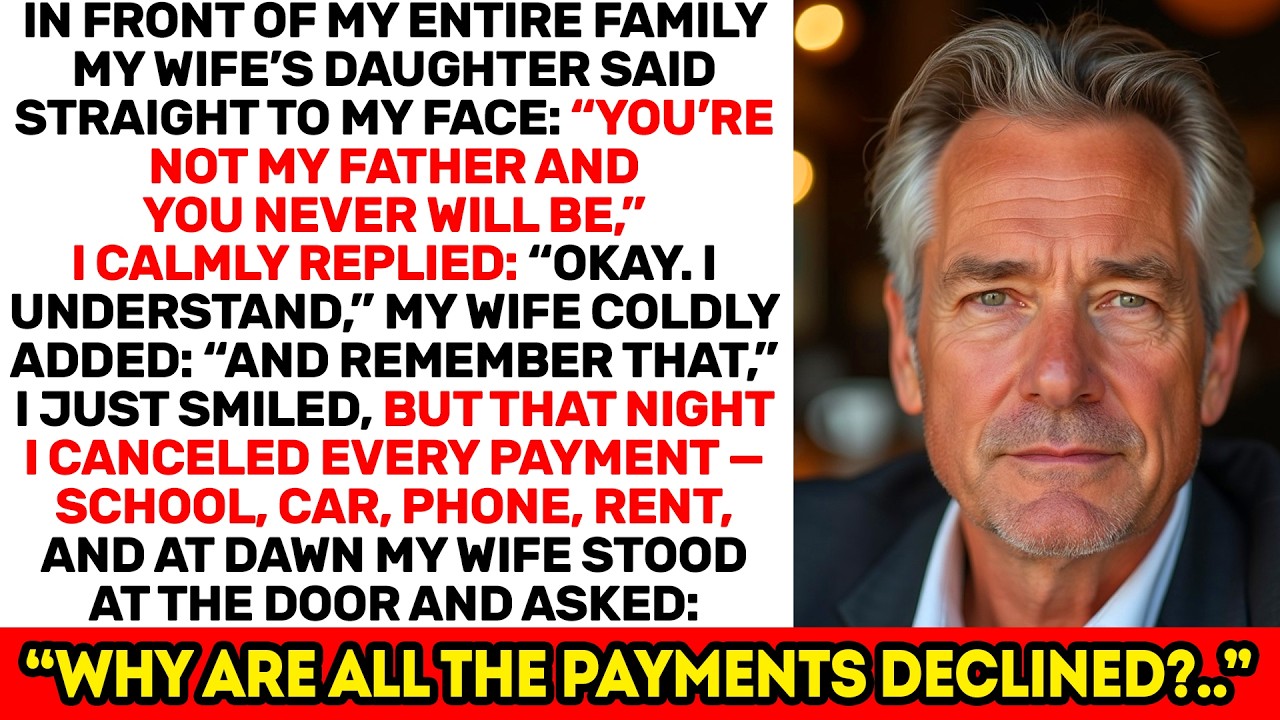 “You’re Not My Father,” My Wife’s Daughter Said Every Payment Failed by Morning
