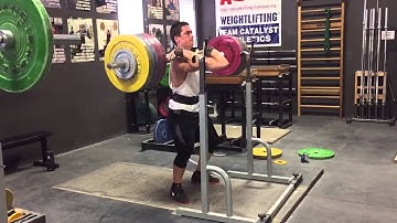 John Downey Front Squat Triple 201kg at 85kg Bodyweight
