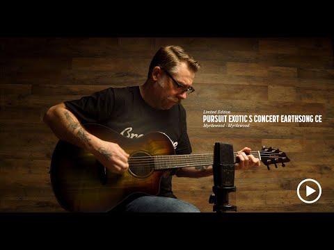 Pursuit Exotic S Concert Earthsong CE Myrtlewood Acoustic Guitar Demo