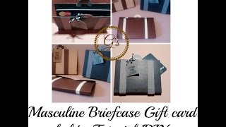 DIY/Tutorial Masculine Briefcase Gift Card Holder
