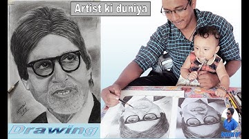 How to draw Amitabh Bachchan Step by Step  // full sketch tutorial for beginners