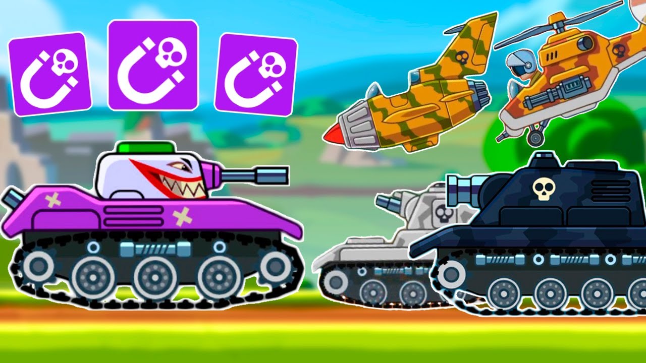 TANK JOKER and ENEMY MAGNET VS ALL TANKS in Hills of Steel