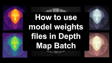 How To Use The Model Weights Files In Depth Map Batch In Blender