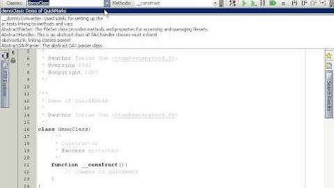PHPEdit QuickMarks tutorial