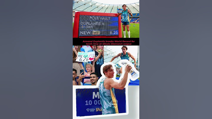 Sweden’s Mondo Duplantis broke his own pole vault world record when he cleared 6.26 metres. #sweden
