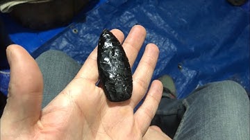 Another Quick Obsidian Biface - Part 1 of 2: Freehand Percussion with One Hammerstone