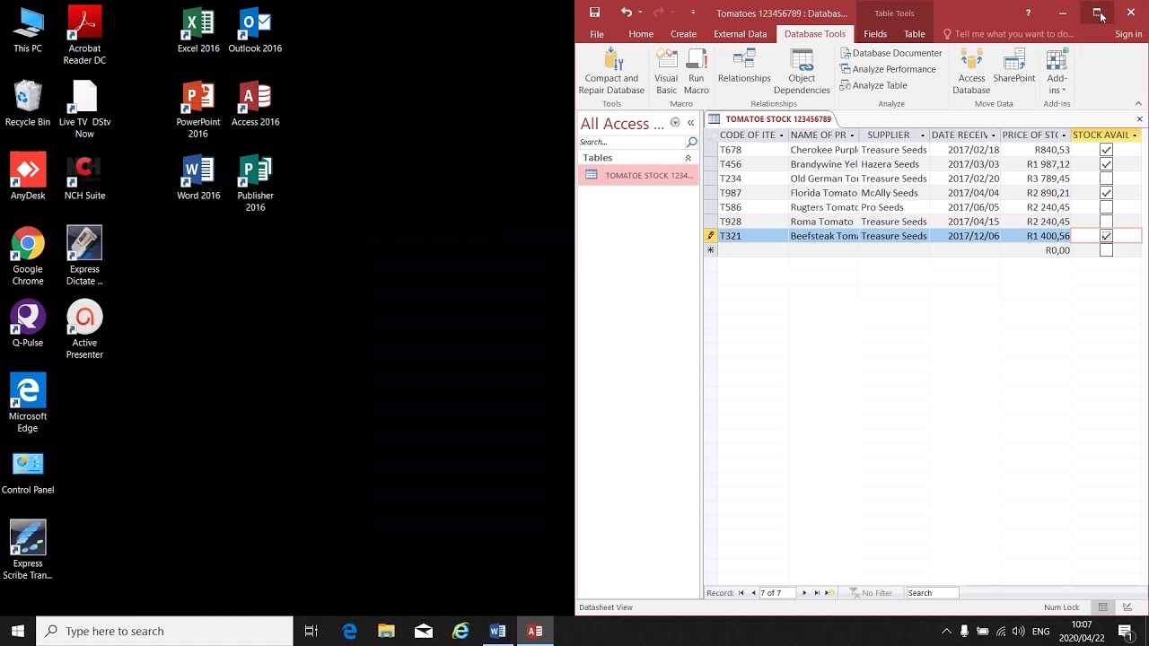 Office Data Processing L4 (MS Access - Entering Data in a table) - Mrs ...