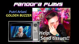 I couldn't stop crying!! [REACTION] Putri Ariani receives the GOLDEN BUZZER from Simon Cowell