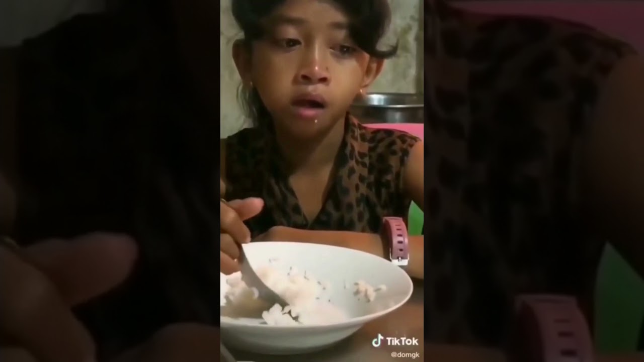 Funny Baby Girl Crying while Eating 