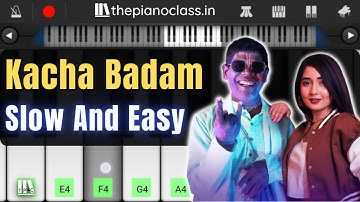Kacha Badam Song Piano Tutorial | Bhuban Badyakar | Easy & Slow Mobile Perfect Piano Tutorial