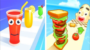 Juice run new levels ogrc9 🆚 sandwich runner -Pro Walkthrough  Gameplay iOS , Android All Levels